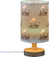Vozoza Toy Steam Train LED Table Lamp with USB Port Night Light Bedroom Lamps for Nightstand Living Room Dorm Home