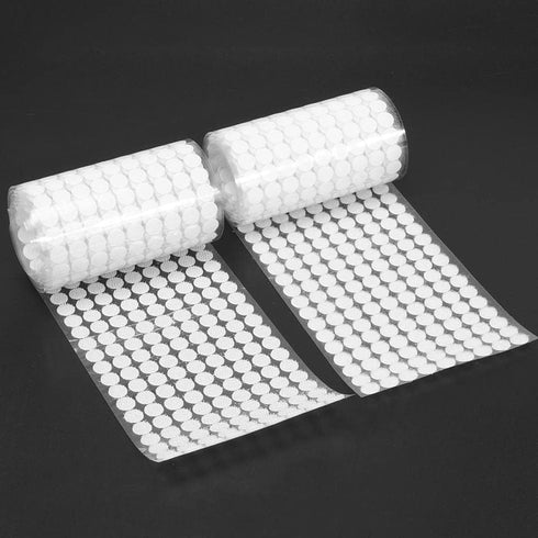 LLPT Hook Loop Dots, 600PCS (300 Pairs) Heavy Duty Adhesive, 3/4” Diameter Sticky Dots Waterproof for Art Craft (Color