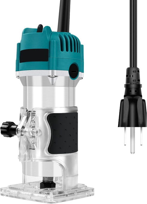 110V 800W Trimmer 30000R/MIN Router Tool, Compact Wood Router Tool for Woodworking, Electric Hand Compact Edge