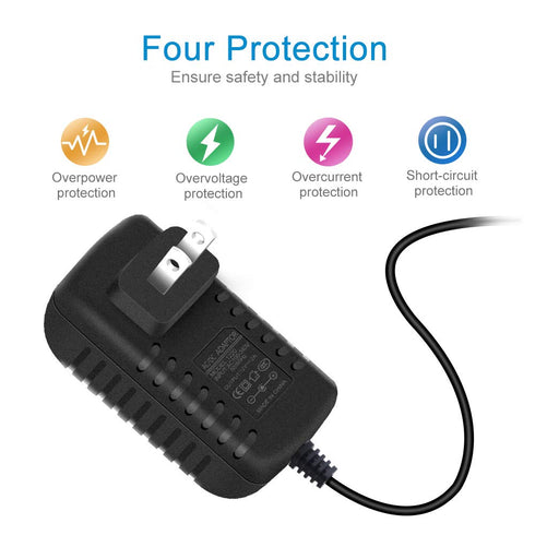 LightingWill 12V 12 2A 24W 110V 12V 5.5/2.1 Power Supply, Volt DC Power Supply, Black LED Power Adapter, AC to Wall