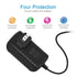 LightingWill 12V 12 2A 24W 110V 12V 5.5/2.1 Power Supply, Volt DC Power Supply, Black LED Power Adapter, AC to Wall