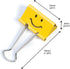 RAPESCO Smile Foldback Clips 3/4", Assorted Colours, Pack of 80