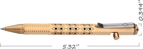 SMOOTHERPRO Solid Brass Bolt Action Pen, Compatible with Pilot G2 Refill, Hexagonal Six Edge Grip for Pocket Business