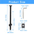 Murtenze 12-Pack M6 100mm 1 X Bunk Bed Bolts Black, Hex Drive Socket Furniture Barrel Screws with Nuts for Furniture