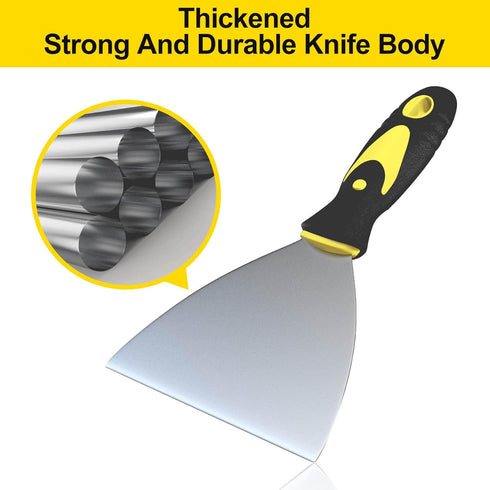 5Pcs Putty Knife Set, 1" 2" 3" 4" 5" Scraper Tool, No Rusting, Perfect for Repairing Drywall and Removing Wallpaper