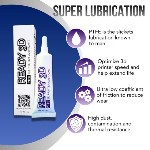 READY 3D 3D 3D PTFE High Performance Premuim Printer Lubricant, Ultimate Synthetic Lubrication for All Printers