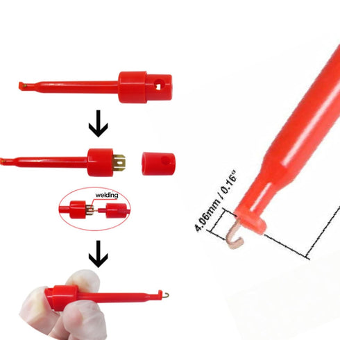 20Pcs Test Hooks Clips Multimeter Accessories Colorful Large Spring Hook Clip Test Grabber Probe for Electronic Components Testing