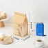 Roppolo 50 3.9 Inch Packing Pcs Brown Kraft Paper Bread Bags with Tin Tie, Large Homemade Bread Bag, Thickened Storage