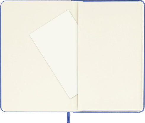 Moleskine Classic Notebook, Hard Cover, Pocket, 3.5" x 5.5", Plain/Blank, Hydrangea Blue, 192 Pages