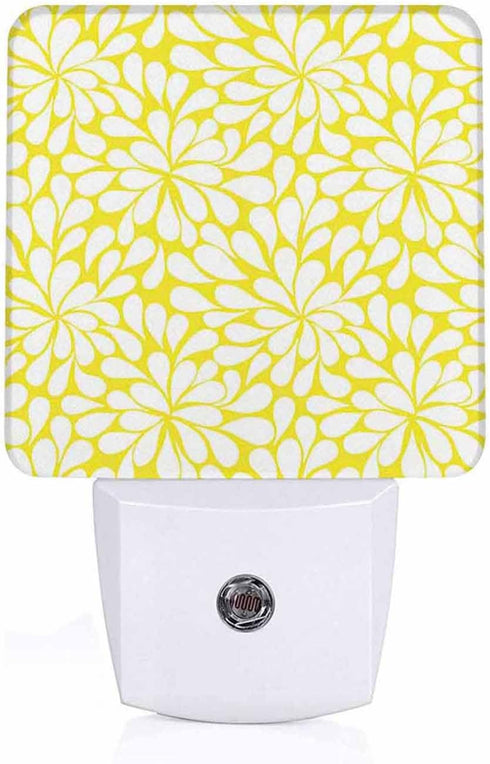 Jahiona LED Night Light Lamp with Smart Sensor Dusk to Dawn Sensor,Floral with