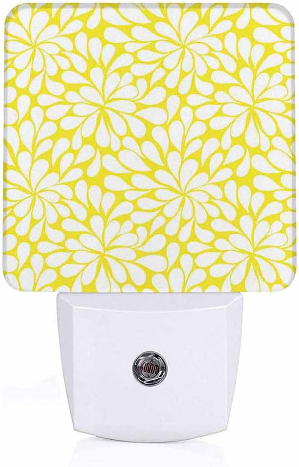 Jahiona LED Night Light Lamp with Smart Sensor Dusk to Dawn Sensor,Floral with