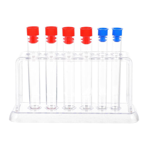 2 Sets Test Tube Rack Toy Containers with Lids for Beads, Plastic Tube Holder for Lab Toy Storage