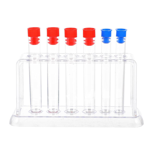 2 Sets Test Tube Rack Toy Containers with Lids for Beads, Plastic Tube Holder for Lab Toy Storage