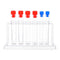 2 Sets Test Tube Rack Toy Containers with Lids for Beads, Plastic Tube Holder for Lab Toy Storage