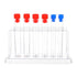 2 Sets Test Tube Rack Toy Containers with Lids for Beads, Plastic Tube Holder for Lab Toy Storage