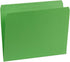 Blue Summit Supplies 100 Pack Straight Cut File Folders, Assorted Blue, Green, Purple, Letter Size, Single Tab