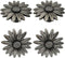 4 Pcs Retro Flower Knobs: Unique Single Hole Drawer Cabinet Handle Hardware for Closet, Cupboard, Furniture Decoration