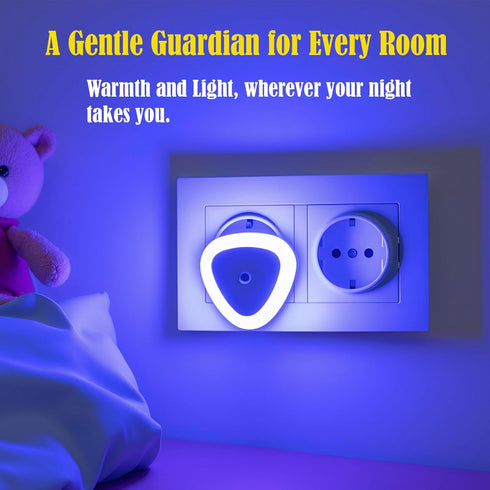 3 Pack Heart Shape Night Lights, Cute Nursery Nightlight with Light Sensors, Auto Dusk to Dawn Sensor, Soft Glow, Ideal