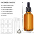 16 Pack 1oz Amber Glass Tincture Bottles with Dropper, Leakproof with Stainless Steel Funnel, Pipettes & Labels