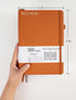 Thick College Ruled Notebook, 366 Numbered Pages, A5 Journal for Writing, 100GSM Lined Paper, Hardcover Leather