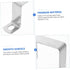 4pcs Square Tube Buckle U Clamps, Square Tube Connector for Mounting Cable Clamp, 304 Stainless Steel