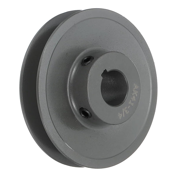 uxcell AK41-3/4 V-Belt Sheave, 3/4"Bore 3.95"OD Single Groove Web Sheave, Cast Iron for Belt Section