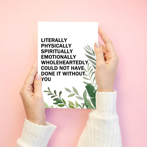 CTVSPC Heartfelt Thank You Card for Men Women, Poem Appreciation Card for Boss Mentor Staff Coworker Friend Family