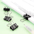 ZZTX Small Size Black Binder Clips, 0.75 Inches, 36 Pack Paper Clamps