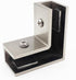 90 Degree Sleeve Over Shower Glass Clamp, Right Angle Connector for Bathroom or Showroom Glass Shower Door