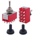 Twidec 2Pcs Mini Toggle Switch 4PDT 3 Position 12 Pins ON/Off/ON Miniature Switch with Waterproof Cap