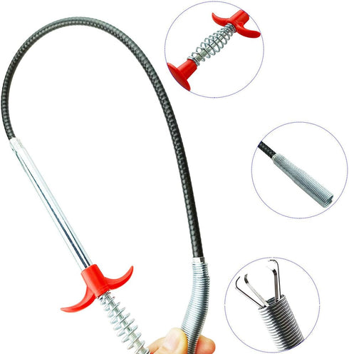 Plumbing Grabber Sink Grabber Flexible Claw Pickup Tool for Litter Pick, Drains, Home Sink, Toilet & Clean Dryer Vents