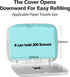200-Sheet Small N-Fold Wall-Mount Paper Towel Dispenser - ABS Plastic Hand Towel Holder, Key & Press Dual Unlock