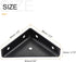 4Pcs 66mm 66mm, uxcell Angle Corner Brackets x Cold Rolled Steel Braces Joining Support with Screws for Desk Bed Edge