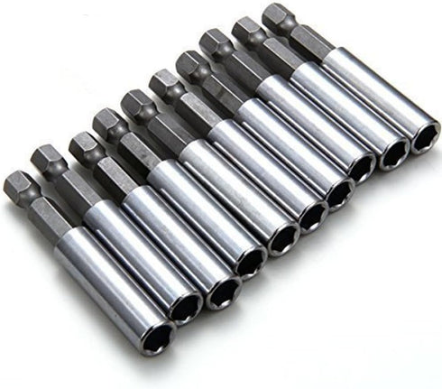 Rocaris 10 Pack Magnetic Extension Socket Drill Bit Holder, 1/4" Hex Power Tools