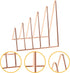 FOMIYES Rose Gold Iron Bookends Desk Organizer Triangular File and Book Stand Decorative Desktop Storage Rack