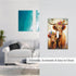 HTSAHKV 3 5 Inch Highland Cow Family Wall Plate Light Switch Cover Single Gang Outlet Faceplate Print Plate Cover X