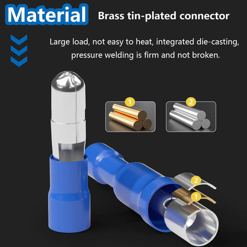 smseace 160PCS Insulated Bullet Connectors Assortment Kit 22-10AWG Female & Male Bullet Connector for Automotive Boat