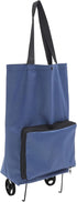Collapsible Shopping Cart with Wheels Foldable Trolley Bag for Grocery Large Capacity