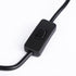 DROK 4FT Power Cable 3 Prong Grounding Plug, AC Power Cord Extension with Switch for Electrical Testing