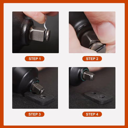 1/2" and 3/8" Impact Retaining Socket Clip with O-Ring, Including Anvil Retaining Ring Install Tool for Milwaukee Electric/Pneumatic Wrench 6/Pack