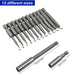 12 Pcs Torx Head Screwdriver Bit Set + 2 Sizes Magnetic Drill Bit Extension Holder, 1/4" Hex Shank S2 Security Tamper Proof Screw Driver Kit Tools, 6 Point Star Drill Bit T5-T40 2 Inch / 50mm Length