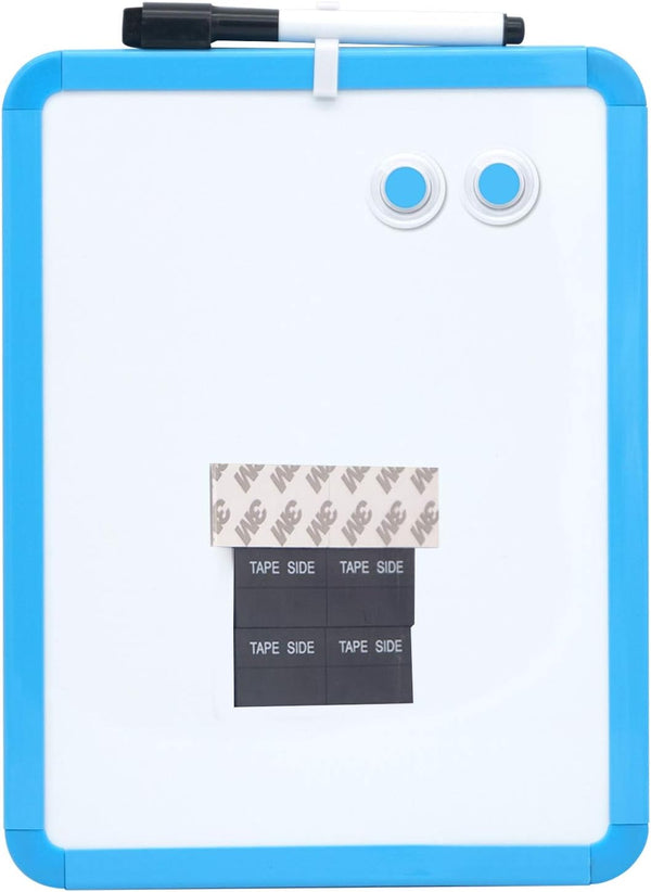 PTY Magnetic Dry Erase Board 8.5" x 11" with Magnetic Marker and 2 Magnets - Small Whiteboard for School Locker,