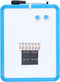 PTY Magnetic Dry Erase Board 8.5" x 11" with Magnetic Marker and 2 Magnets - Small Whiteboard for School Locker,