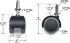 Slipstick CB681 Rubber Caster Wheels, 2 Inch Floor Protector, Set of 4, Black/Gray Green