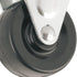 Heavy Duty Rubber Caster Wheel with Rigid Non-Swivel Top Plate - 2-Inch, 125 lb Load Capacity