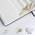Lined Journal Notebook, Dark Blue Leather, 2 Pack, 8.3 x 5.7, Large College Ruled, 192 Pages, Hardcover Notebooks