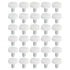 PATIKIL 30 Pack M5x8mm Knurled Thumb Screws, Male Thread Round Clamping Knobs, White Mounting Fasteners
