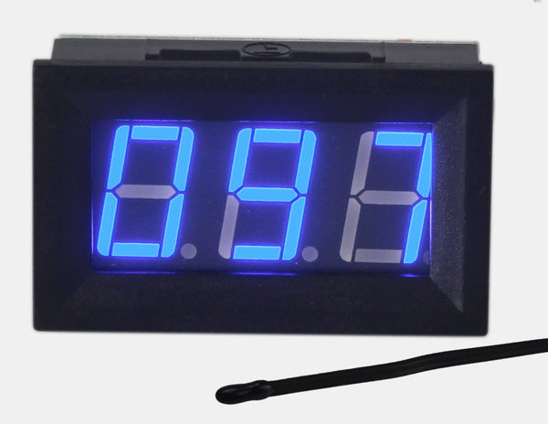 UCTRONICS 0-167°F Fahrenheit Digital Temperature Meter | Blue LED Display with Black Case