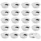 20 Pack 2 Inch Round Plastic Desk Grommets, White Wire Organizer Caps, Perfect for Hide Data Cords in Office Desk