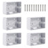 5pcs Surface Mount Outlet Box, 1 Gang Outlet Junction Box, ABS Electrical Enclosure Box